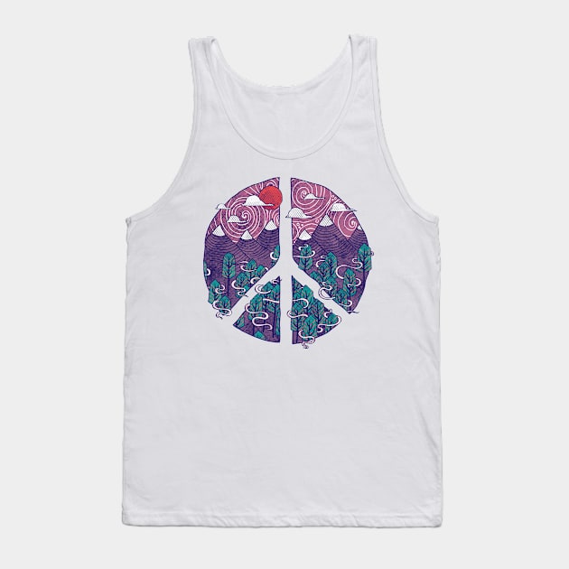 Peaceful Landscape Tank Top by againstbound